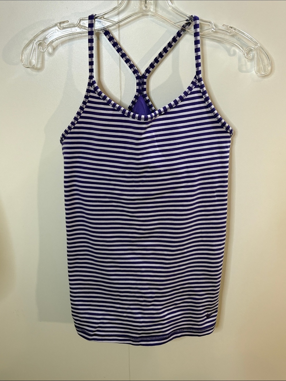 Nike Purple & White Striped Spaghetti Strap Tank